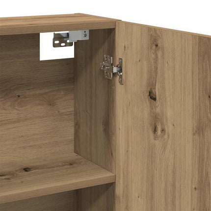 Spegelskåp för badrum ek 64x20x66,5 cm konstruerat trä