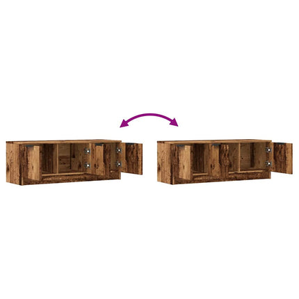 Tv-bänk gammalt trä 102x35x36,5 cm konstruerat trä