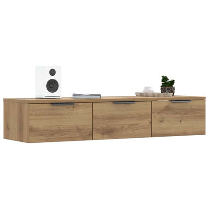 Väggskåp artisan ek 102x30x20 cm konstruerat trä