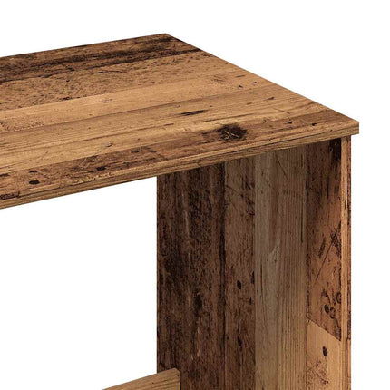 Skrivbord åldrat trä 100x50x75 cm konstruerat trä