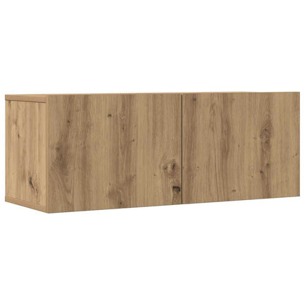 Väggmonterad tv-bänk 2 st ek 80x30x30 cm