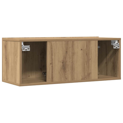 Väggmonterad tv-bänk 2 st ek 80x30x30 cm