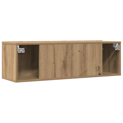 Väggmonterad tv-bänk 2 st ek 100x30x30 cm
