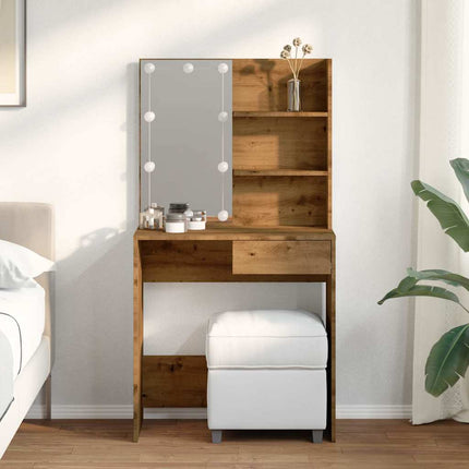 Sminkbord med LED Artisan Ek 74,5x40x141 cm