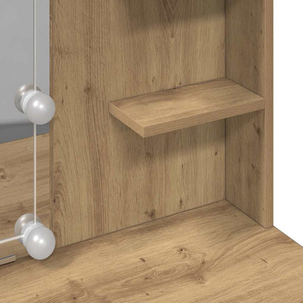 Sminkbord med LED artisan ek 96x40x142 cm