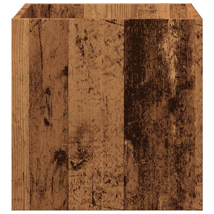 Planteringslåda gammalt trä 40x40x40 cm konstruerat trä