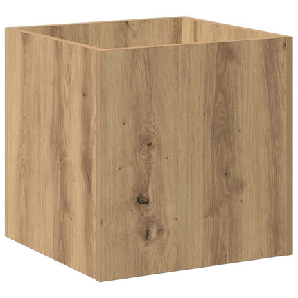 Planteringslåda hantverksmässig ek 40x40x40 cm konstruerat trä