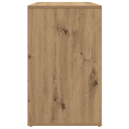 Toalettskåp hantverksmässig ek 80x40x65 cm konstruerat trä