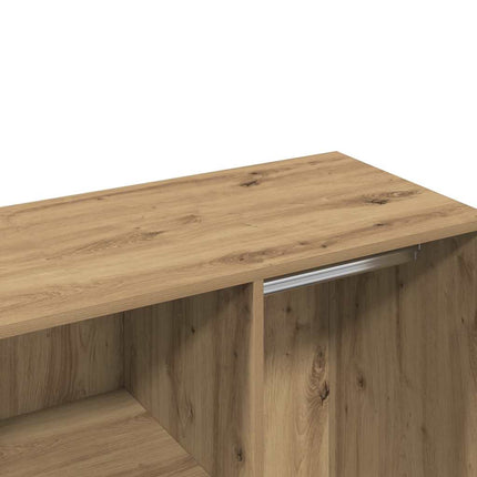 Toalettskåp hantverksmässig ek 80x40x65 cm konstruerat trä