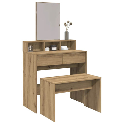 Sminkpall artisan ek 70x35x45 cm konstruerat trä