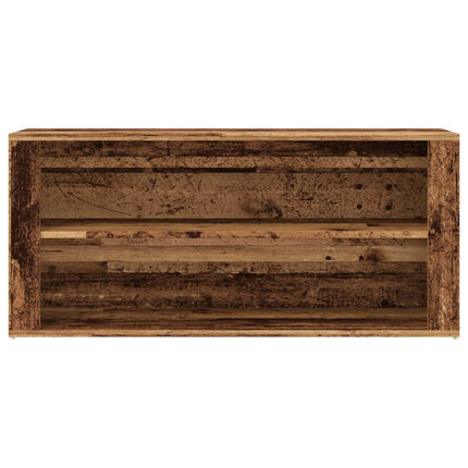 Skobänk åldrat trä 100x35x45 cm konstruerat trä