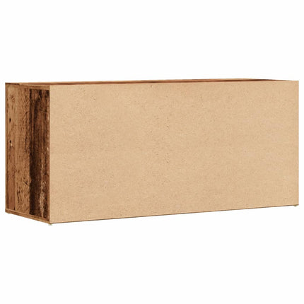 Skobänk åldrat trä 100x35x45 cm konstruerat trä