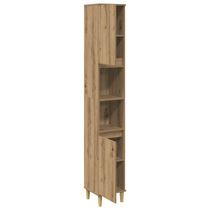 Badrumsskåp ek 30x30x190 cm konstruerat trä