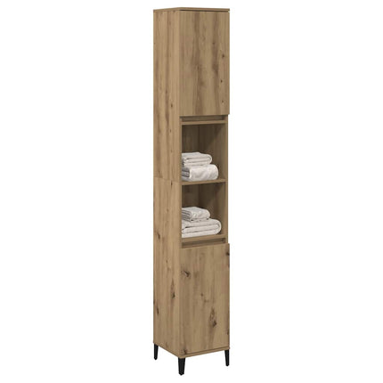 Badrumsskåp ek 30x30x190 cm konstruerat trä