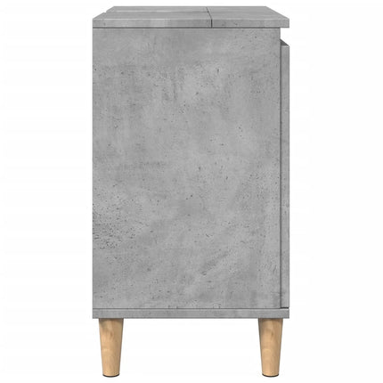 Tvättställsskåp betonggrå 58x33x60 cm konstruerat trä