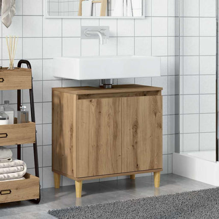Tvättställsskåp artisan ek 58x33x60 cm konstruerat trä