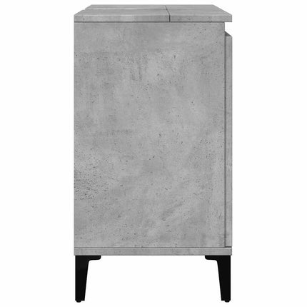 Tvättställsskåp betonggrå 58x33x60 cm konstruerat trä