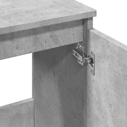 Tvättställsskåp betonggrå 58x33x60 cm konstruerat trä