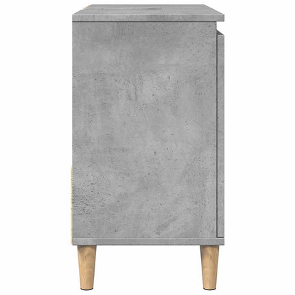 Tvättställsskåp betonggrå 65x33x60 cm konstruerat trä