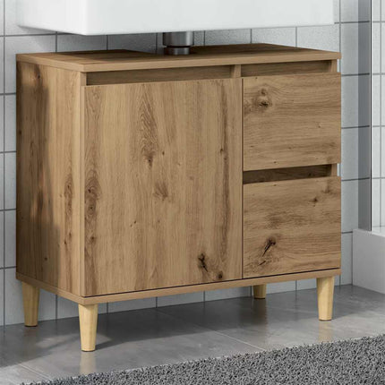 Tvättställsskåp ek 65x33x60 cm konstruerat trä