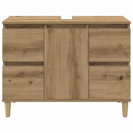 Tvättställsskåp artisan ek 80x33x60 cm konstruerat trä