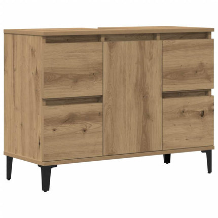 Tvättställsskåp artisan ek 80x33x60 cm konstruerat trä