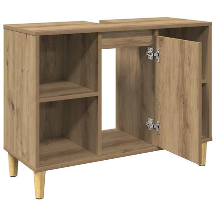 Badrumsskåp ek 80x33x60 cm konstruerat trä