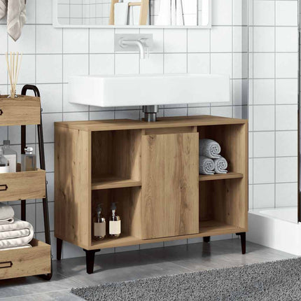 Tvättställsskåp artisan ek 80x33x60 cm konstruerat trä