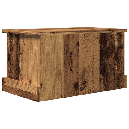 Förvaringslåda åldrat trä 30x50x28 cm konstruerat trä