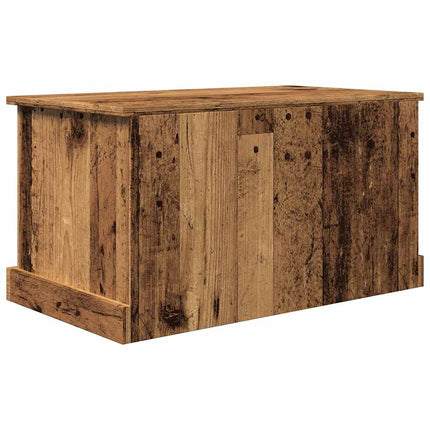 Förvaringslåda åldrat trä 70x40x38 cm konstruerat trä