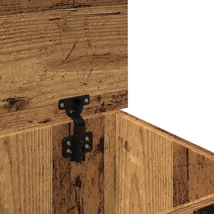 Förvaringslåda åldrat trä 70x40x38 cm konstruerat trä