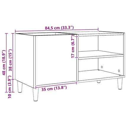 Stereobänk artisan ek 84,5x38x48 cm konstruerat trä