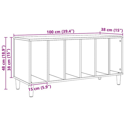 Stereobänk artisan ek 100x38x48 cm konstruerat trä