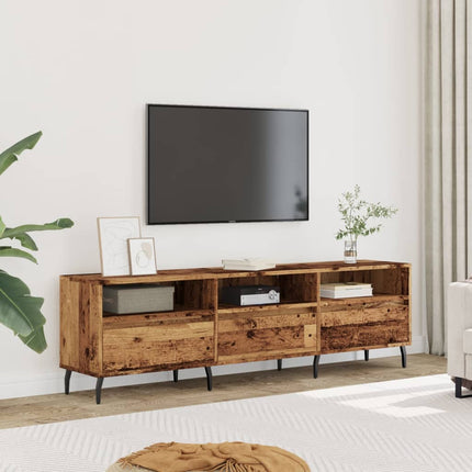 Tv-bänk åldrat trä 150x30x44,5 cm konstruerat trä