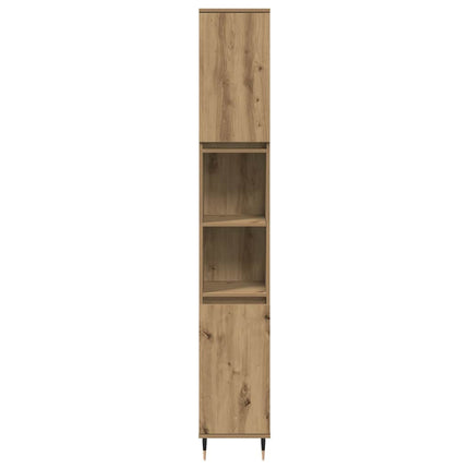 Badrumsskåp ek 30x30x190 cm konstruerat trä