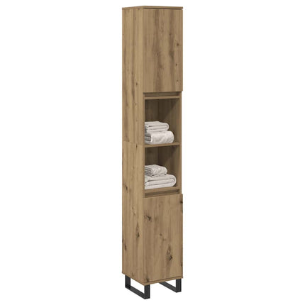 Badrumsskåp ek 30x30x100 cm konstruerat trä