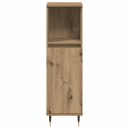 Badrumsskåp ek 30x30x100 cm konstruerat trä