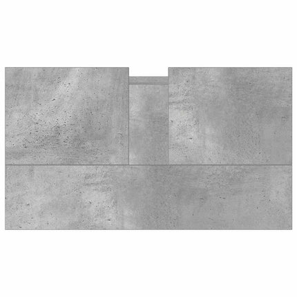 Badrumsskåp betonggrå 58x33x60 cm konstruerat trä