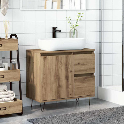 Tvättställsskåp artisan ek 65x33x60 cm konstruerat trä