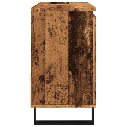Tvättställsskåp åldrat trä 65x33x60 cm konstruerat trä