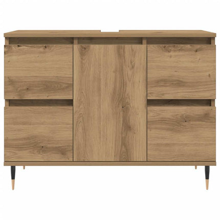 Badrumsskåp artisan ek 80x33x60 cm konstruerat trä