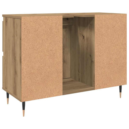 Badrumsskåp artisan ek 80x33x60 cm konstruerat trä