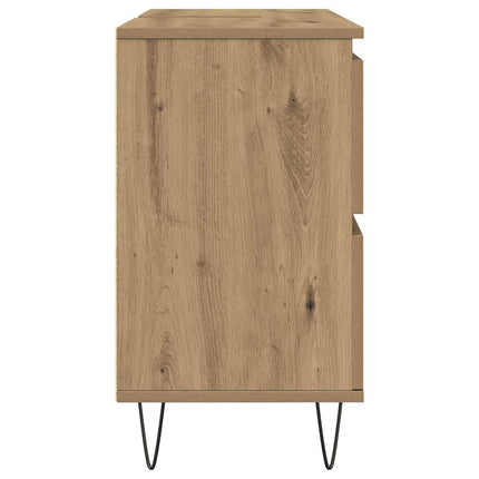 Badrumsskåp artisan ek 80x33x60 cm konstruerat trä