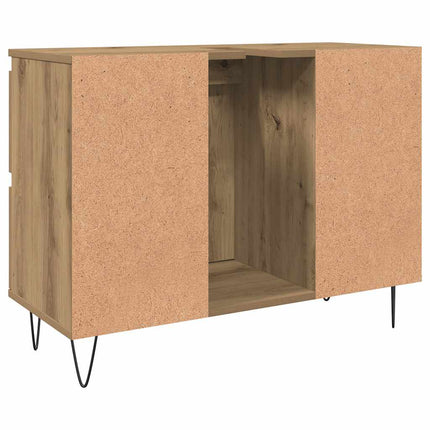 Badrumsskåp artisan ek 80x33x60 cm konstruerat trä