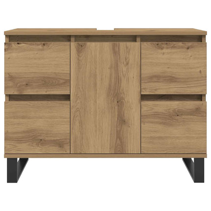 Tvättställsskåp artisan ek 80x33x60 cm konstruerat trä