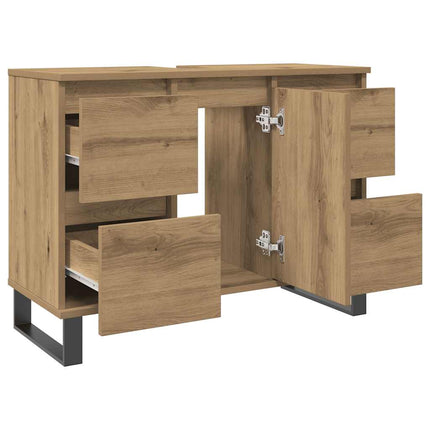Tvättställsskåp artisan ek 80x33x60 cm konstruerat trä