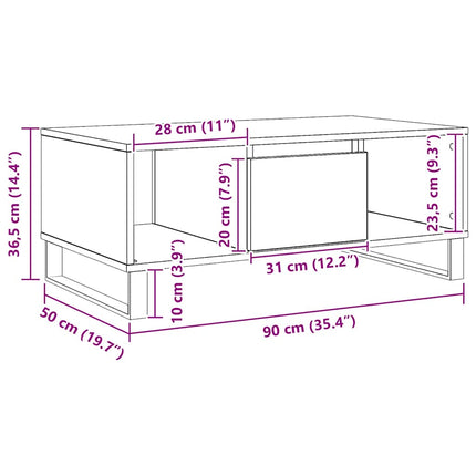 Stereobänk artisan ek 84,5x38x48 cm konstruerat trä