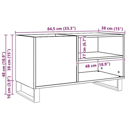 Stereobänk artisan ek 84,5x38x48 cm konstruerat trä