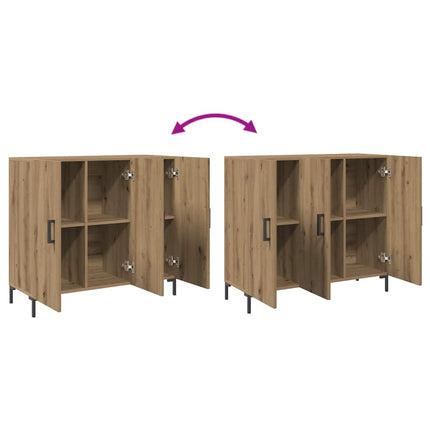 Skänk ek 90x34x80 cm konstruerat trä