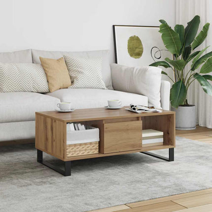 Soffbord artisan ek 90x50x36,5 cm konstruerat trä